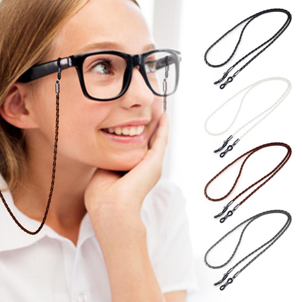 Sunglass Retainer Cord - Woman Sunglasses Chain PU Twist Leather