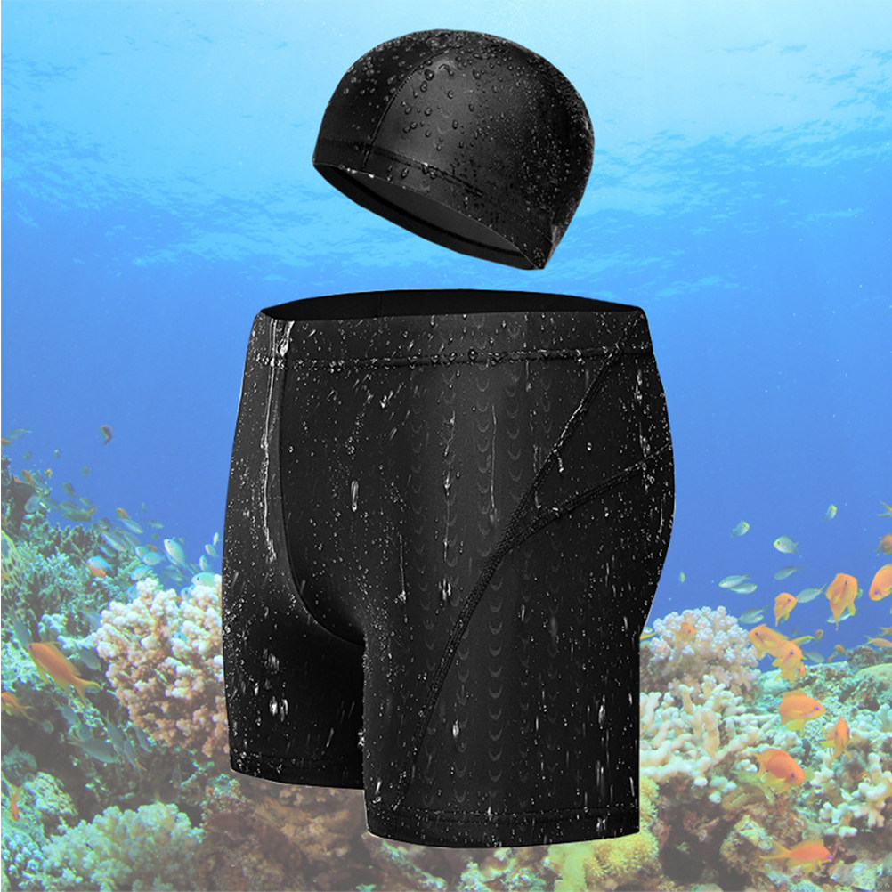 1 Swimming Hat and Trunks Men  - Swim Trunk Quick Dry review and price